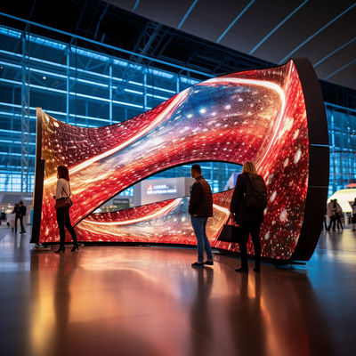 Schlanker, transparenter, flexibler LED-Display, leichtgewichtig, hohe Helligkeit