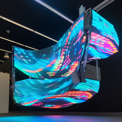 Glatte, flexible LED-Bildschirmplatte Innenraum unregelmäßige LED-Bildschirm