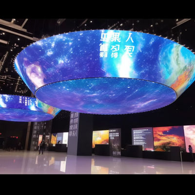 Hochkontrast-Flexible LED-Video-Panels P5 Durchsichtige LED-Bildschirme Miete