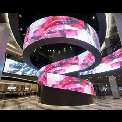 Verstellbares geschwungenes, flexibles LED-Videowandbildschirm