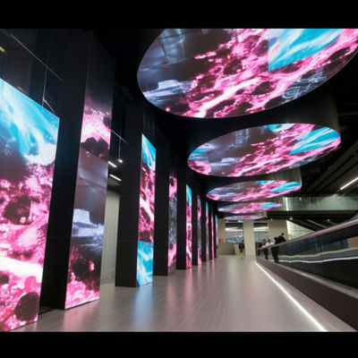 Transparente, flexible LED-Bildschirm-Display-Platte Ultra Dünn P4 Innenraum