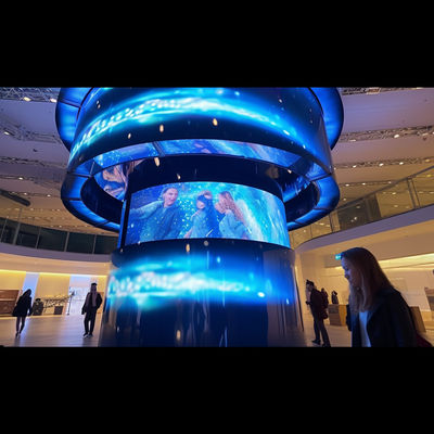 Große flexible transparente LED-Leinwand P3 - P6 Ultrafeine LED-Leinwand