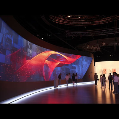 Kurvige unregelmäßige LED-Leinwand P4 / P4.81 Leichtgewicht LED-Anzeige