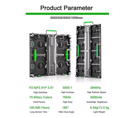 Leichtgewicht Vermietung LED-Bildschirme mit 2,976 mm Pixel und HUB75 Modul Port
