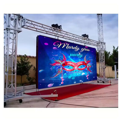 500x500mm Outdoor P4.81 LED Videowand mit IP65 Wasserdichtheit und 3840-7680Hz Auffrischungsrate für Vermietung