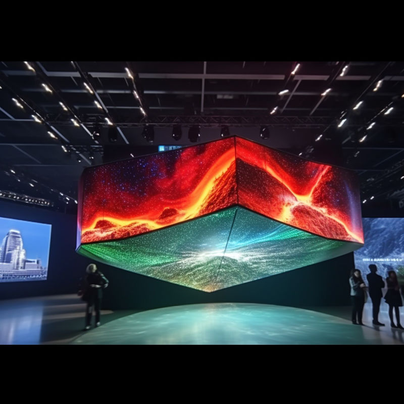 Modulares gekrümmtes LED-Panel Innenraum P5 LED-Bildschirm Anzeige Einfache Installation