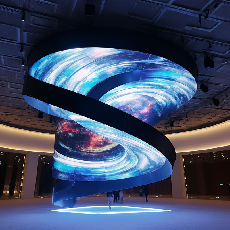 Eine Symphonie aus Licht und Design Moderne gekrümmte LED-Display für Innenräume