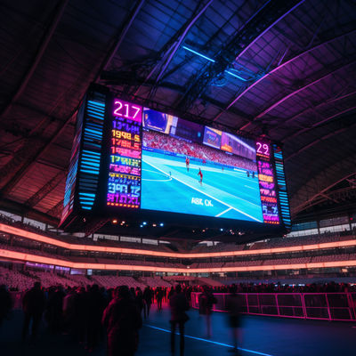 Innenräumliche Hängende Stadion-LED-Anzeige 1920Hz Erneuerungsrate ISO9001